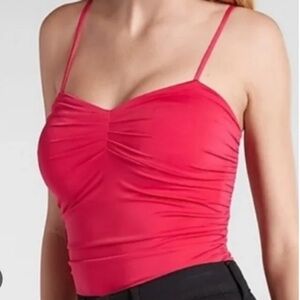 Express Body Contour Ruched Thong Bodysuit